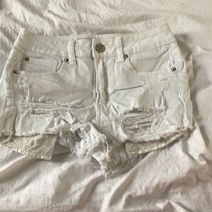 White American eagle denim shorts